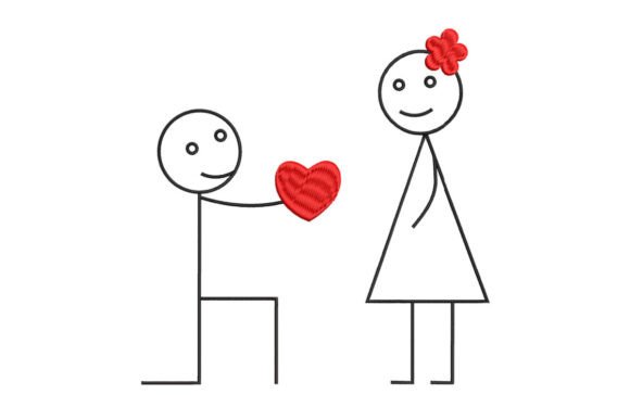 Funny Stickman in Love Heart Proposal Review