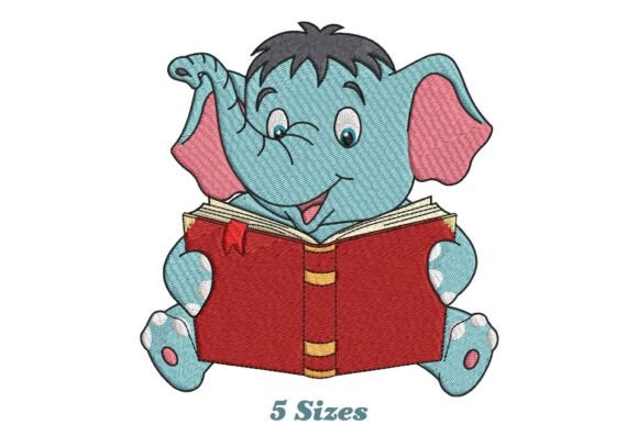 Review: Elephant Reading Book Embroidery Design