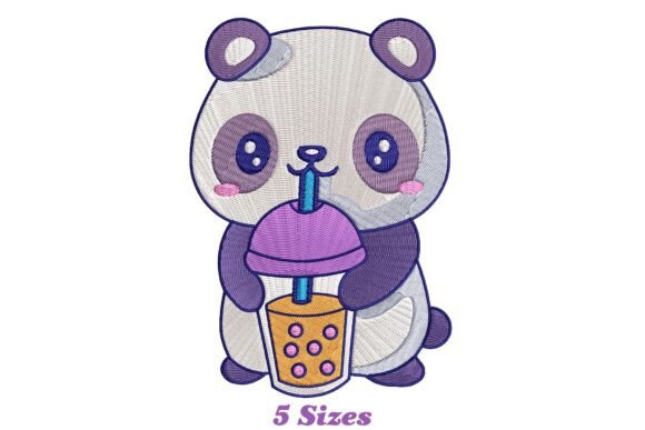 Review: Funny Panda Drinking Boba Tea Design